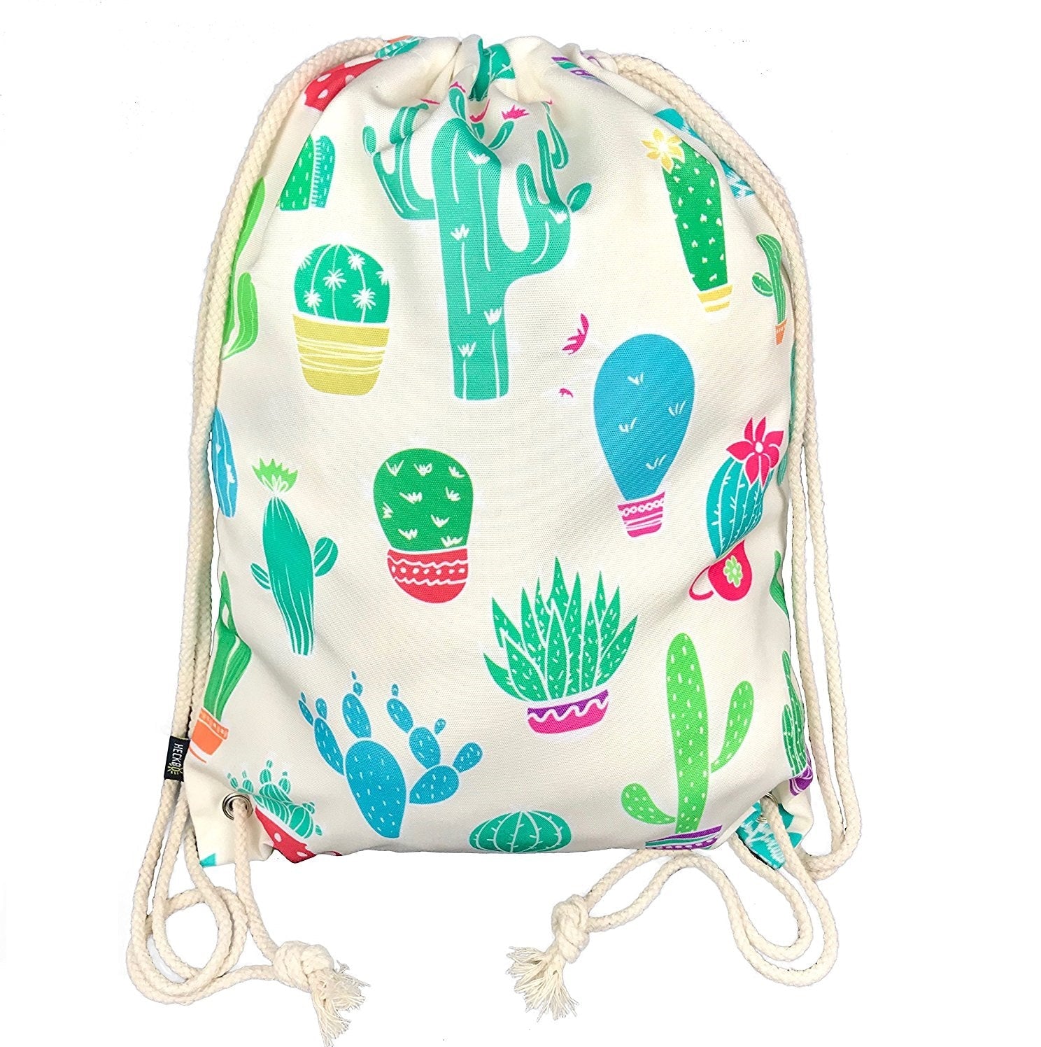 Turnbeutel Kaktus schwarz / beige-0