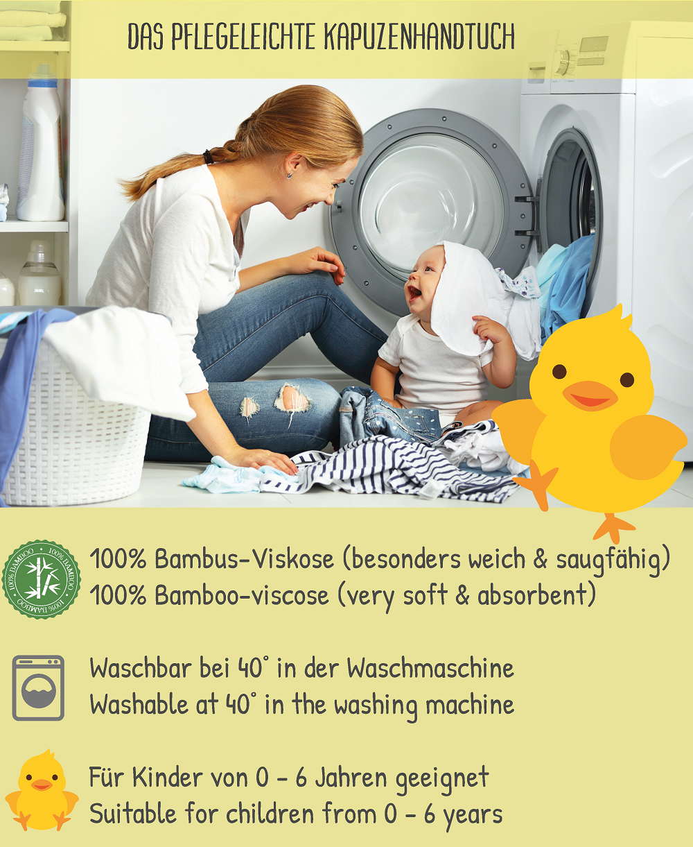 Baby Kapuzenhandtuch Küken-3