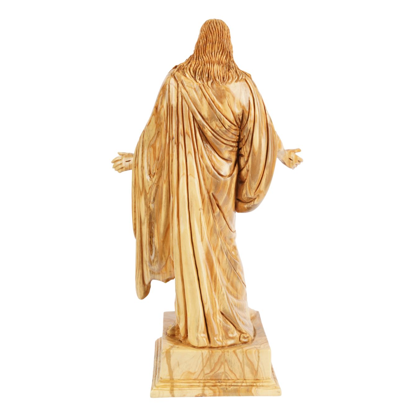 Handgeschnitzte Jesus-Statue aus Olivenholz – Exklusive Christusfigur aus Bethlehem (39 cm)
