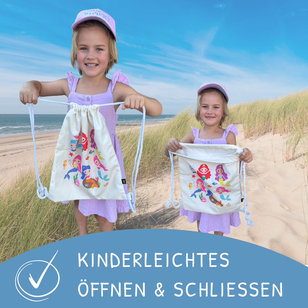 Turnbeutel Meerjungfrau beige-3