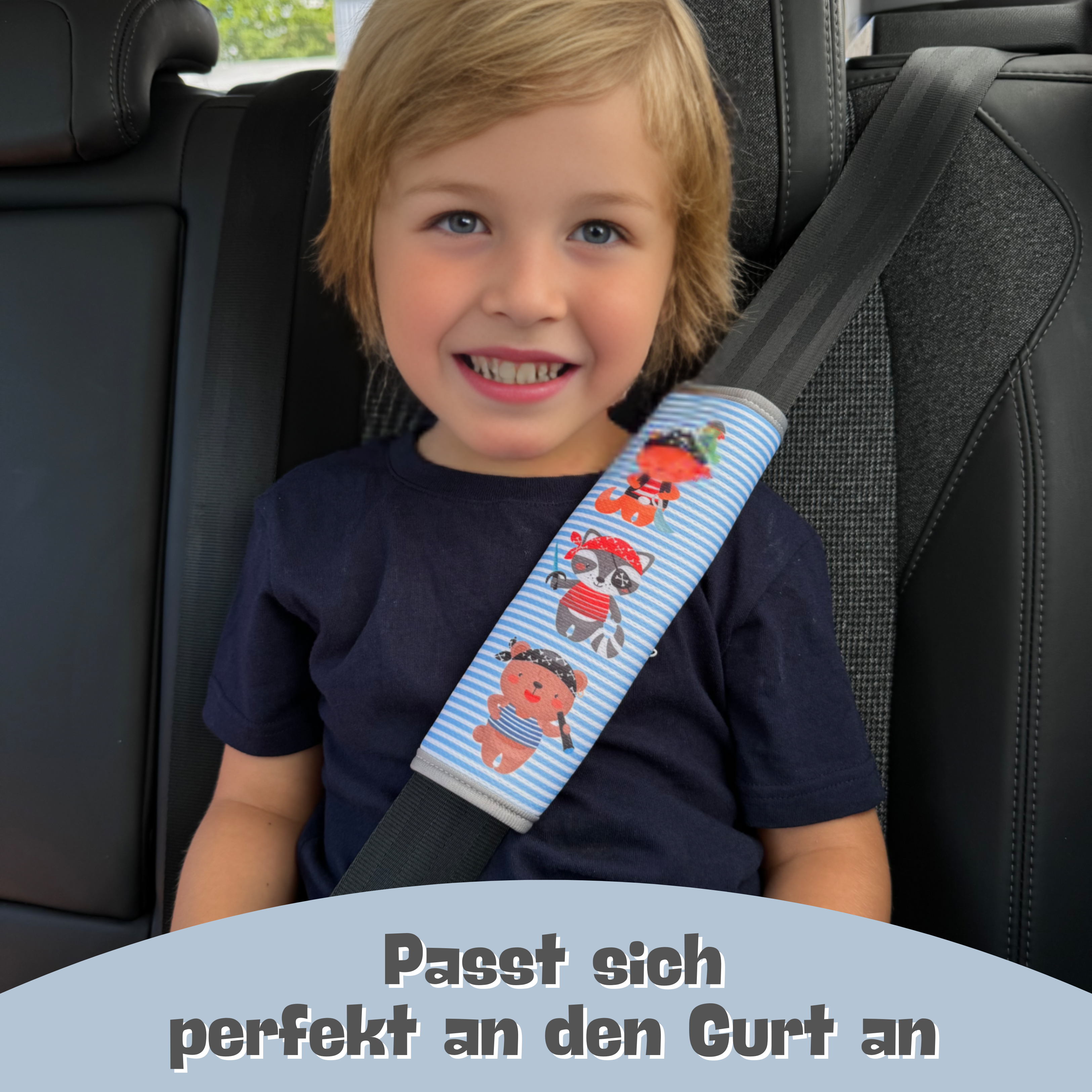 Auto Gurtschutz Piraten-Tiere-1