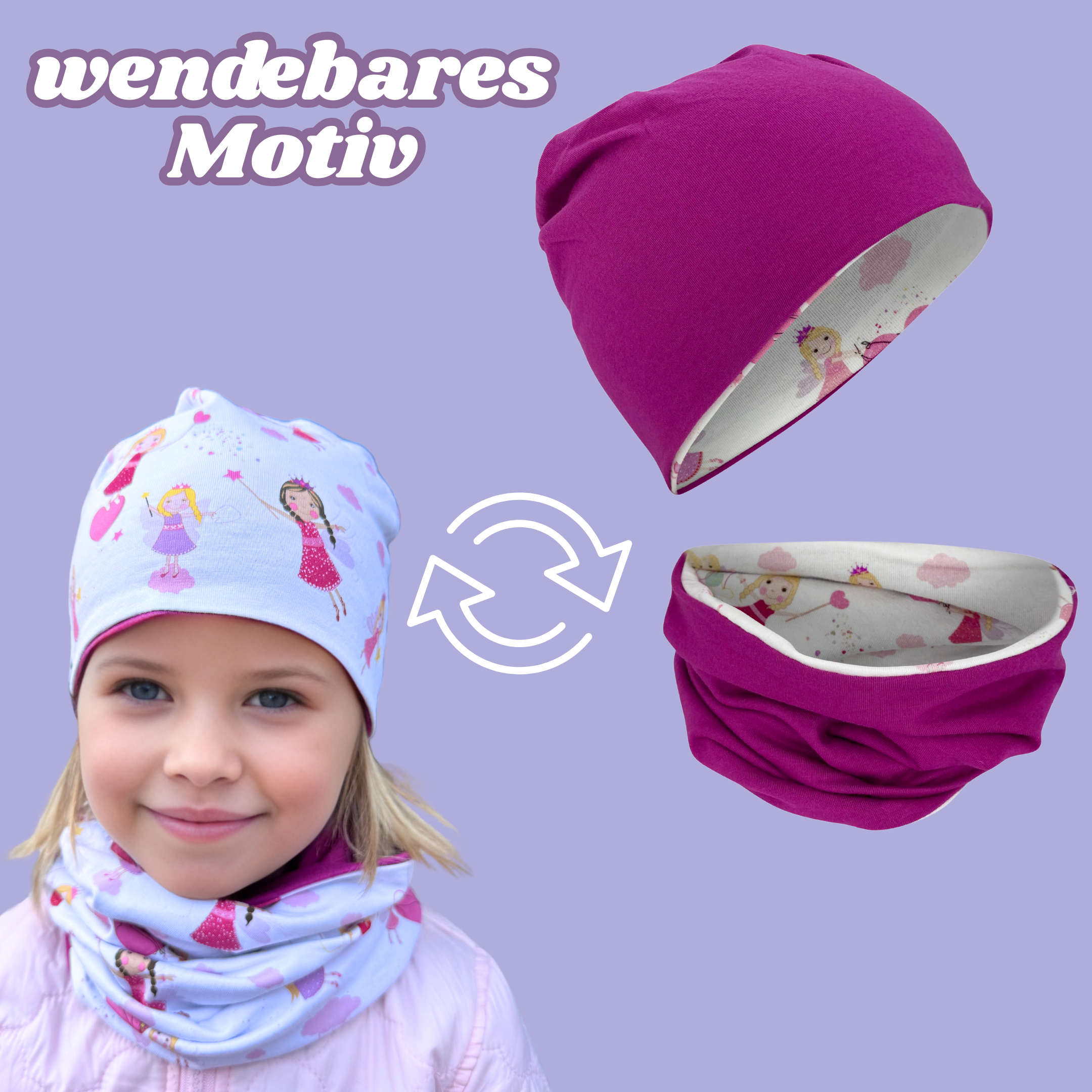 Kinder Beanie Mütze & Loop Set - Fee-1