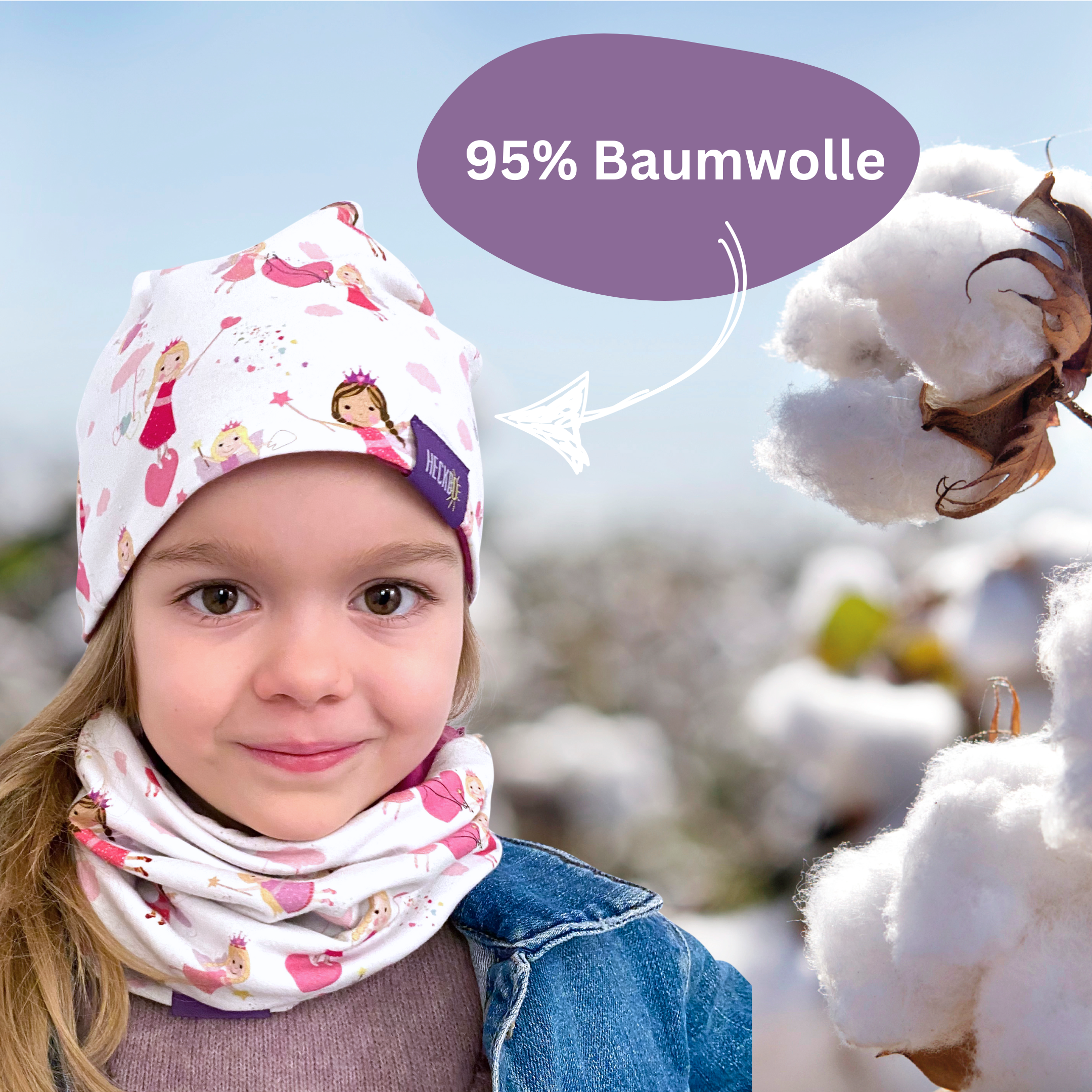 Kinder Beanie Mütze & Loop Set - Fee-3