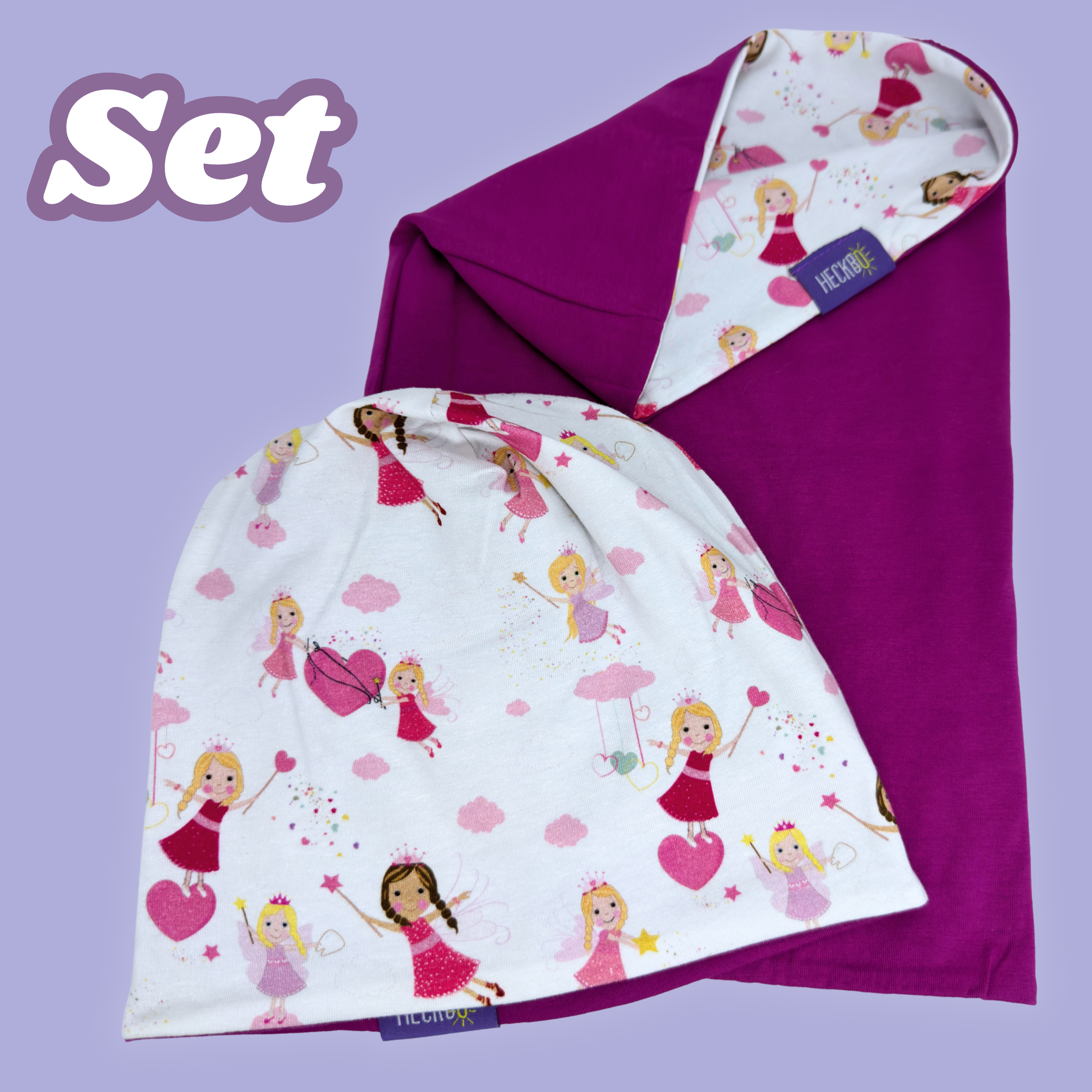 Kinder Beanie Mütze & Loop Set - Fee-4