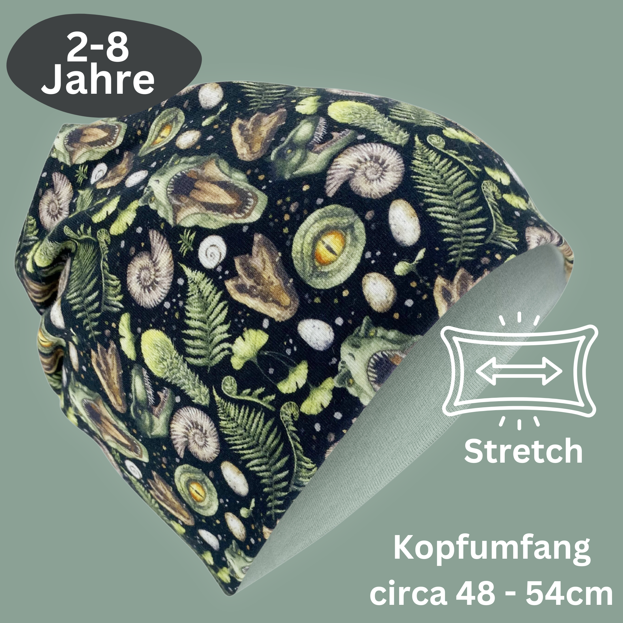 Kinder Beanie Mütze & Loop Set - T-Rex-2