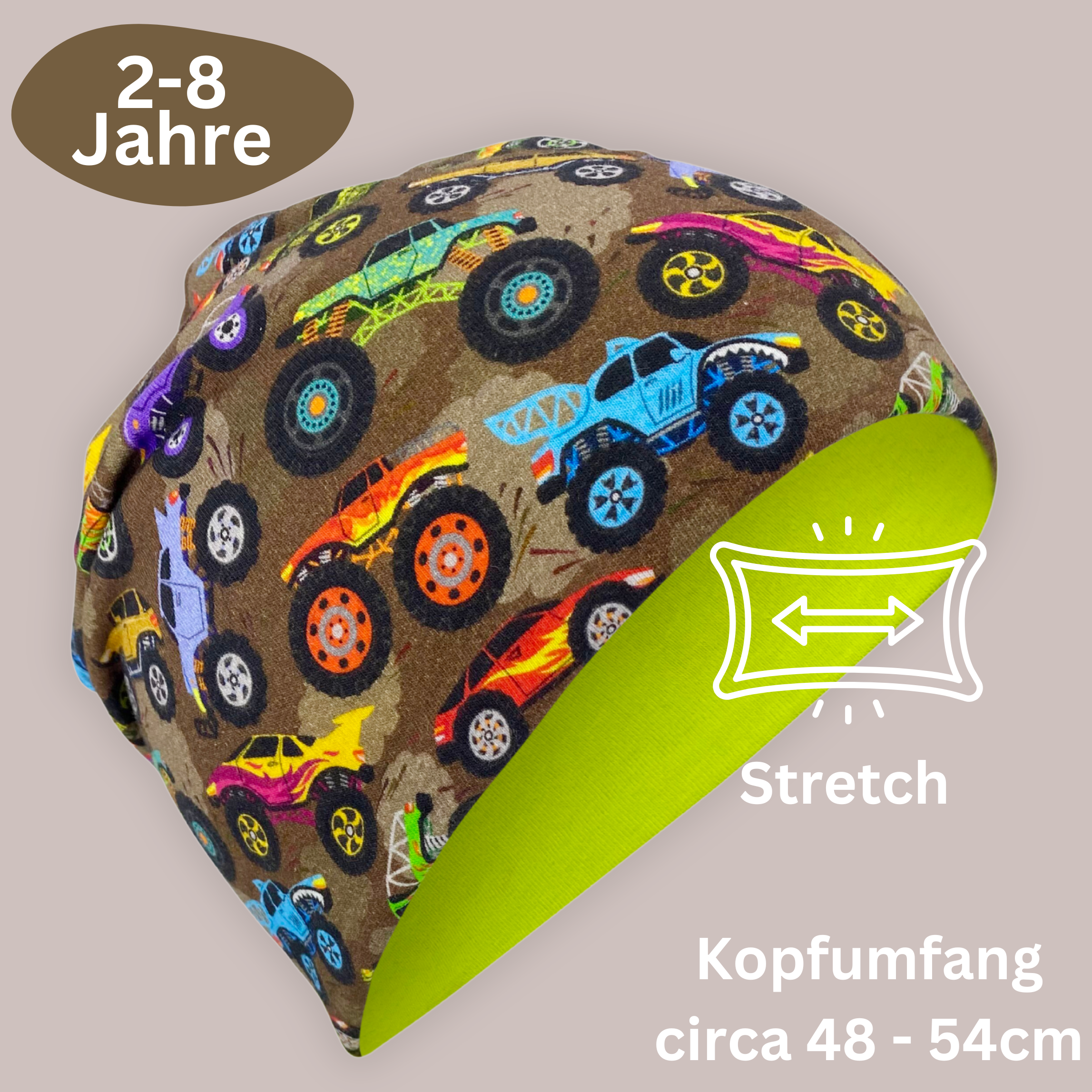 Kinder Beanie Mütze & Loop Set - Monster Truck-2