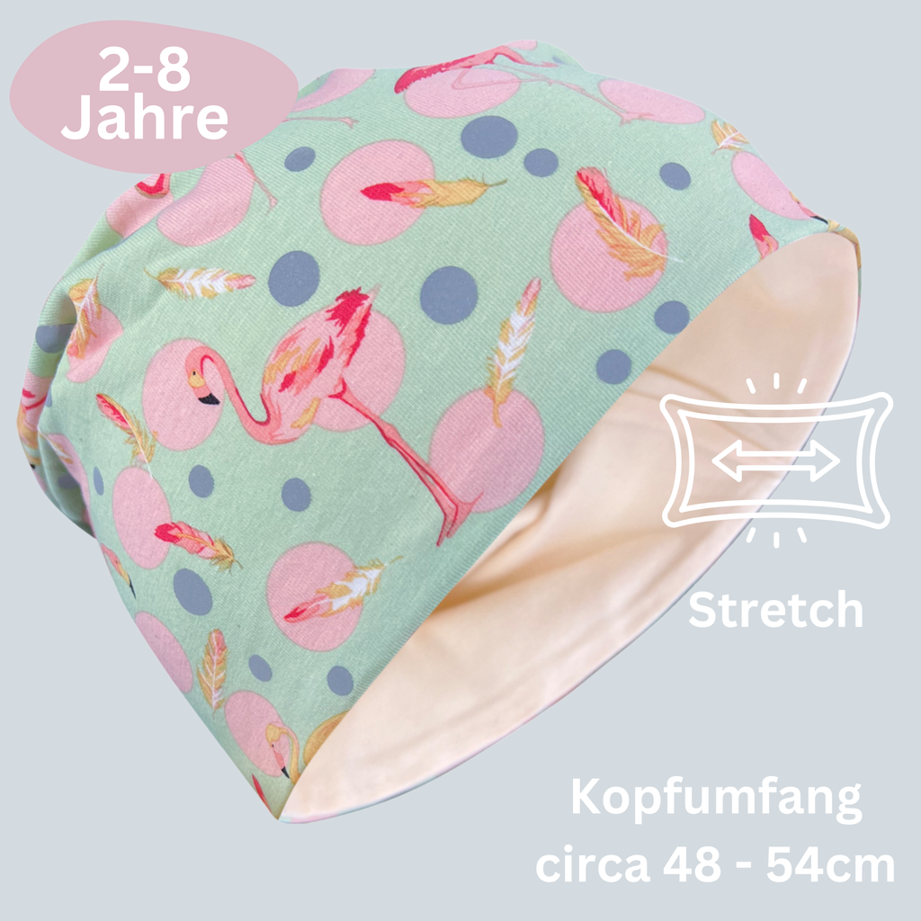 Kinder Reflektor Mütze & Loop - Flamingo-2