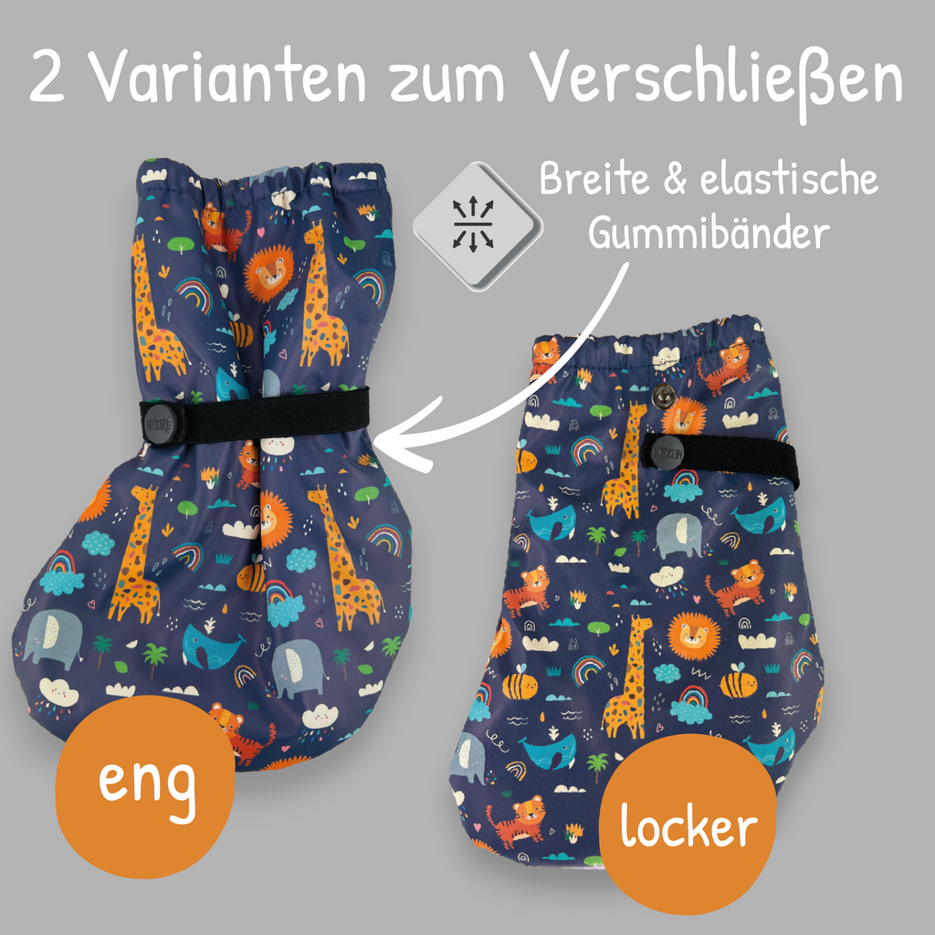 Füßlinge mit Vlies-Futter - Dschungel-3