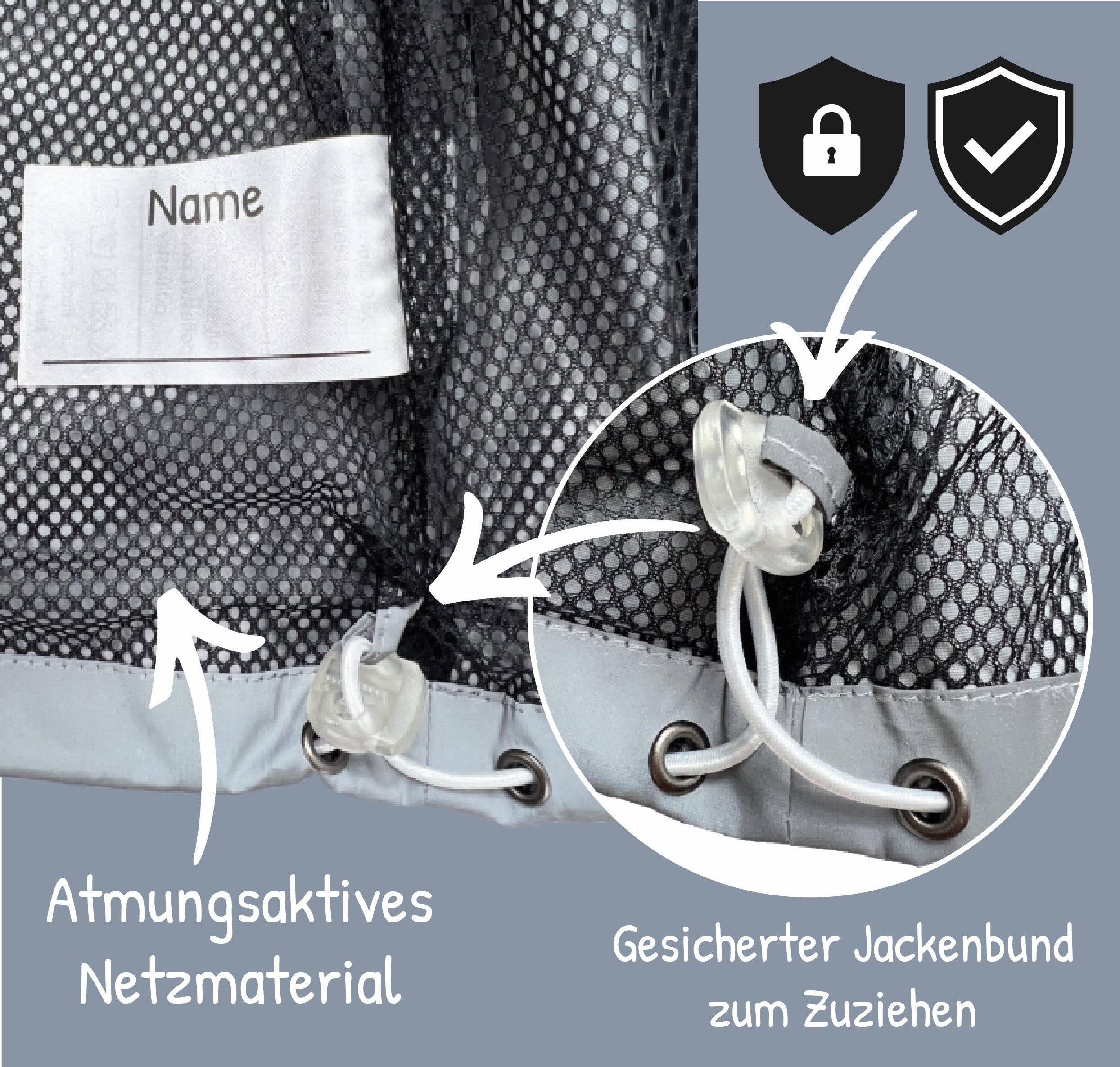 Kinder Reflektor Regenjacke Dinosaurier-2