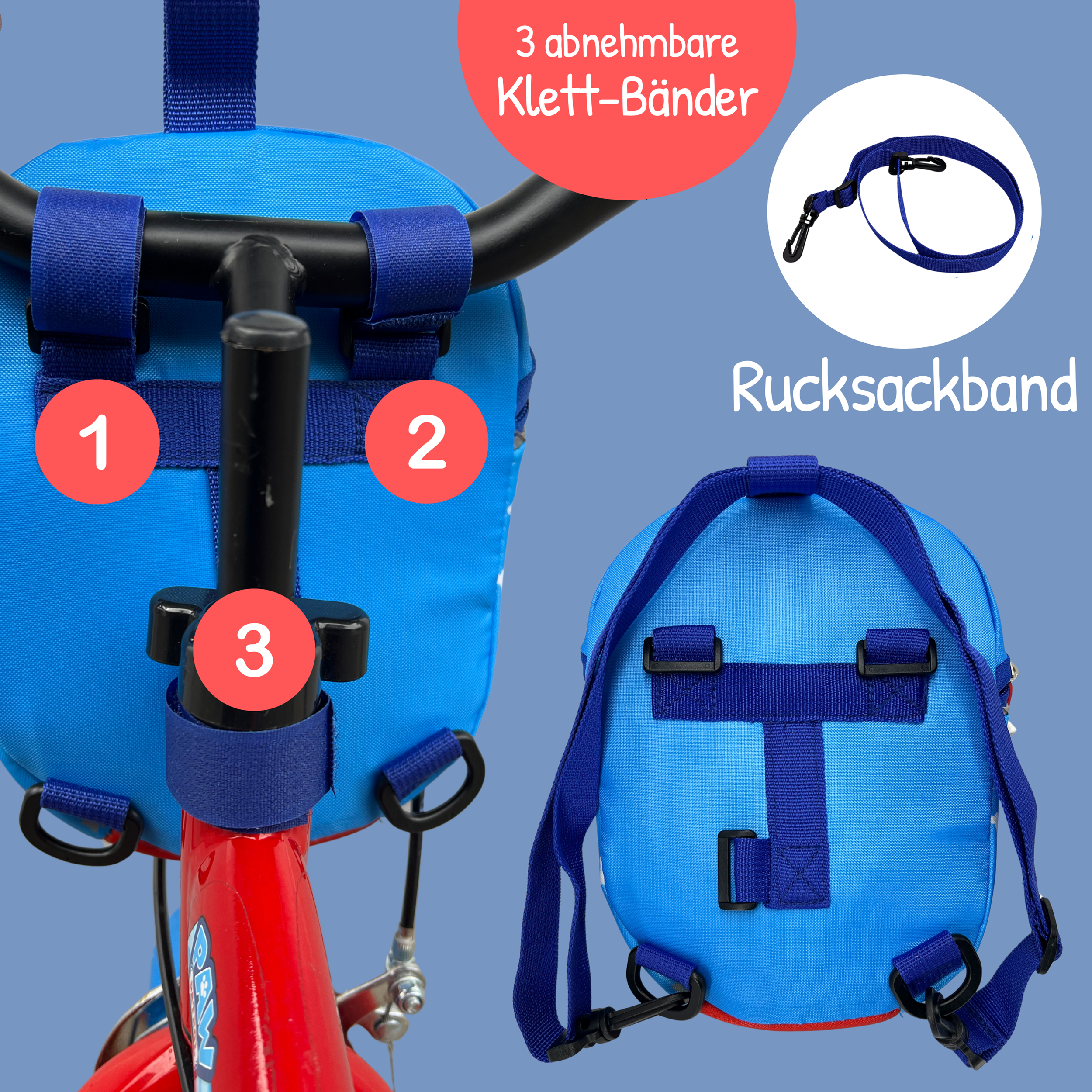 2 in 1 Fahrradtasche & Rucksack - Hund-2