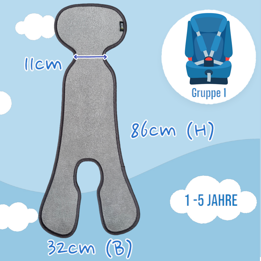 Autositz Sitzauflage Gruppe 1 Grau-1
