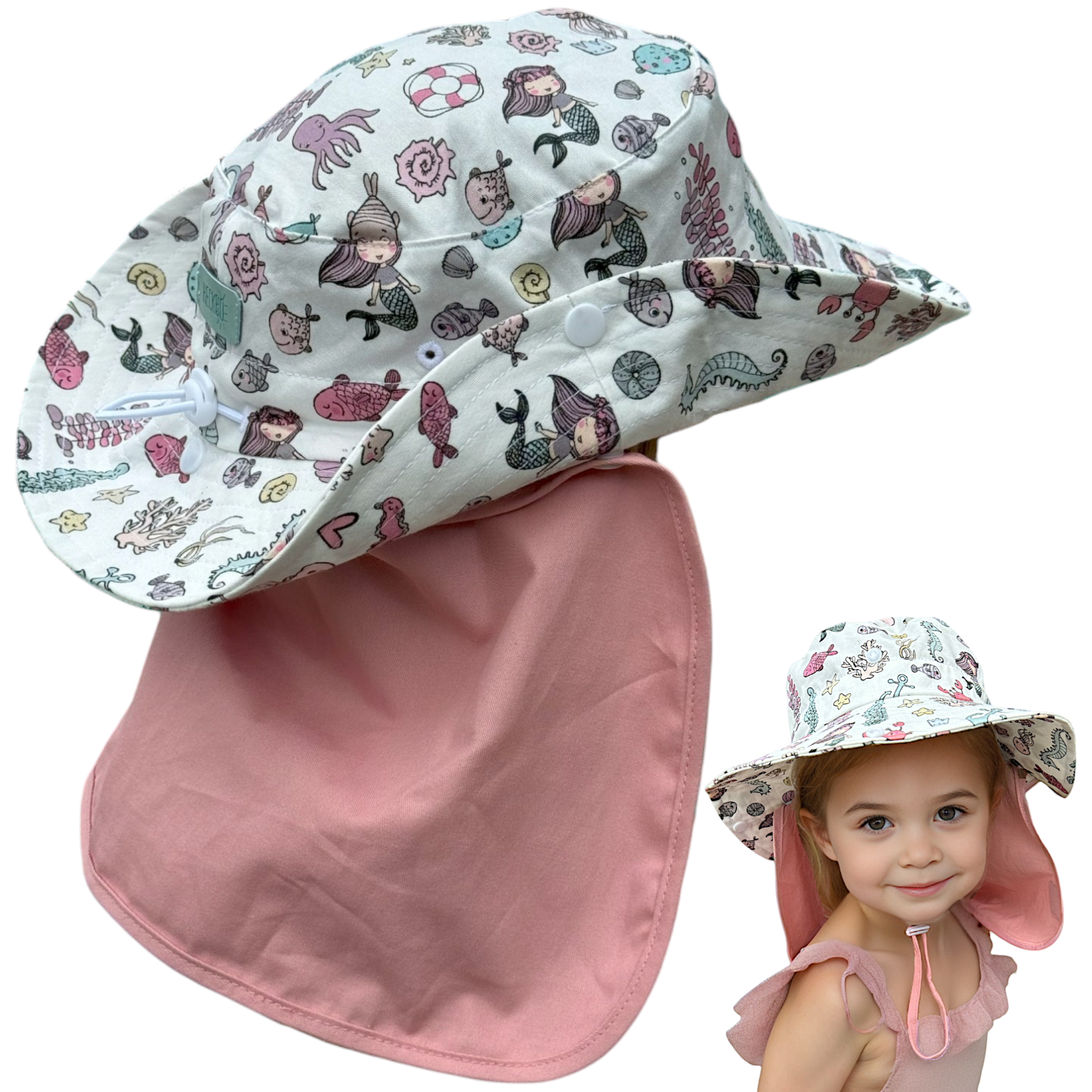 Baby Sonnenhut Meerjungfrau 6 - 24 Monate-0